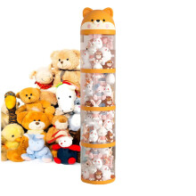 Stuffed Animal Holder Storage Tower With Wheels, FourLayer Large Capacity Organizer For Nursery And Toddler Room