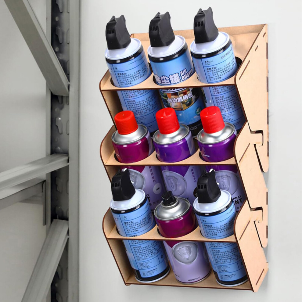 Paint Rack Organizer Wall Mounted Spray Paint Storage Aerosol Can Holder Space Saving 9119770935717