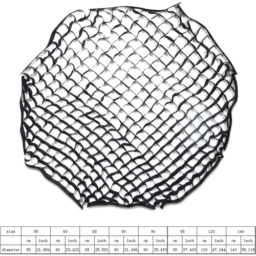 Foldable Softbox With Octagonal Grid, Honeycomb Grid, 95cm Diameter, 55140cm Sizes 2