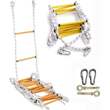 Rope Ladder For Escape, FlameResistant, Emergency Fire Safety, 2/3/4 Storey, IndoorOutdoor Use, For Kids And Adults