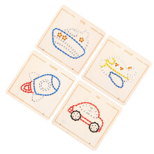 Educational Wood Lacing Toy Kids Fine-Transportation money