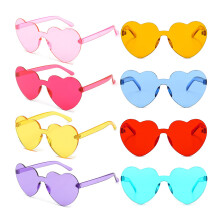Occhiali da sole senza montatura per donna, occhiali da sole trasparenti color caramella senza montatura con comfort leggero e rivestimento di