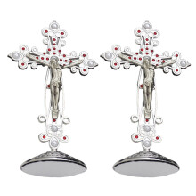 Staande kruisen decors, religieus cadeau voor-Staal kleur