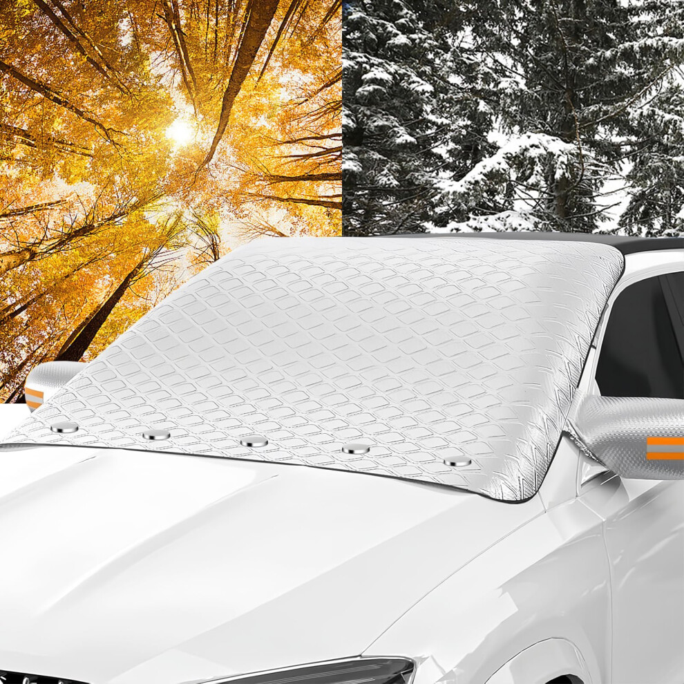 Car Windshield Snow Cover Magnetic Frost Shield With Waterproof Mirror Protectors For Winter 9119770936950