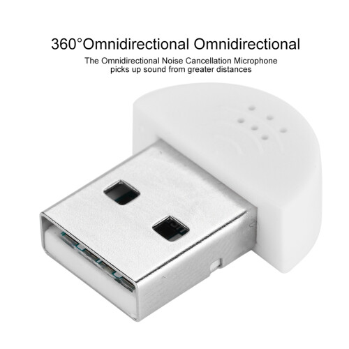 Μικρόφωνο Plug and Play για φορητό υπολογιστή, USB2.0, μικρόφωνο με ακύρωση θορύβου, χωρίς 2