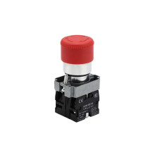 Emergency Stop Push Button XB2 30mm Latching 1NC/1NO1NC Rotary Push Button For Safe Machine Stop 220V 5A