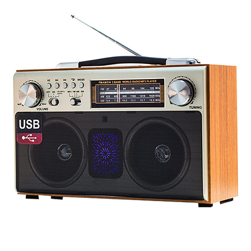 Bluetooth Radio With Cassette Player, Dsp Stereo, Fm Radio, Tf/Sd/Usb Playback, Usb Rechargeable, Retro Style, For Home Use 9365049216937