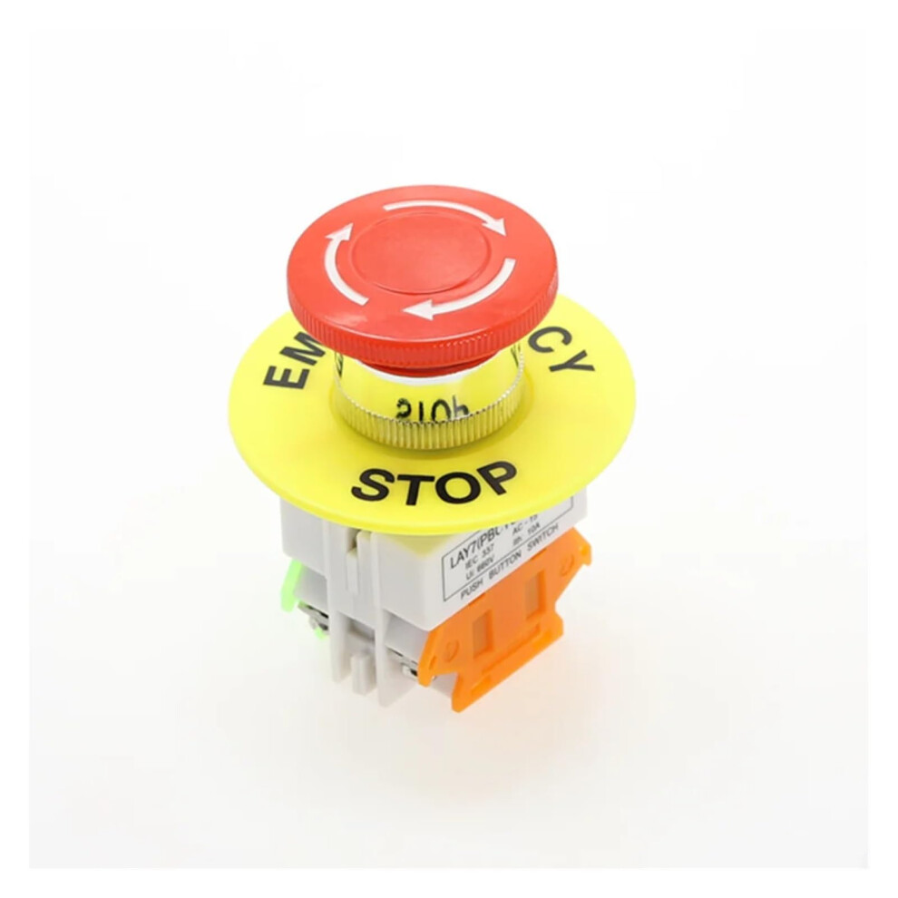 Emergency Stop Switch Mushroom Push Button Dpst Ac 660V 10A No Nc Lay3711zs 9365049216883