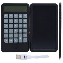 Wissenschaftlicher Taschenrechner mit Notizblock, großem LCD-Display, faltbarem Schreibblock, vielseitig einsetzbar, geräuscharmer Betrieb, duale