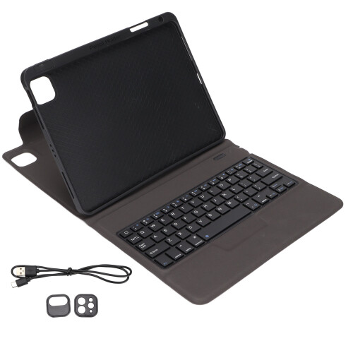 Capa com teclado para iPad Pro de 12,9 polegadas, nova capa com teclado, trackpad com função de ativação/desativação automática e design de