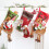 Christmas Stocking Decoration Large-Elk hugging snowman 5