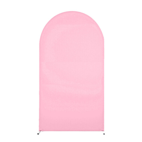 Stylish Round Top Arch Cover Delicate Backdrop For-Pink 4ft
