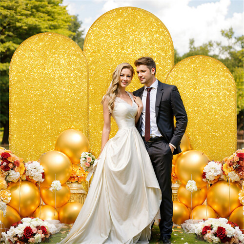Unique Backdrop Stand Decors Stylish Wedding Arch-4ft Silver 2
