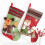 Christmas Stocking Decoration Large-Elk hugging snowman 7