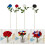 Pack of 6 Sturdy Flocking Touch Artificial Roses-Royal blue 3