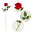 Pack of 6 Sturdy Flocking Touch Artificial Roses-Royal blue 6