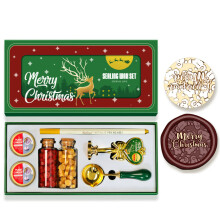 Vintage Seal Stamp Set With Christmas Seal Stamp,-Green 06