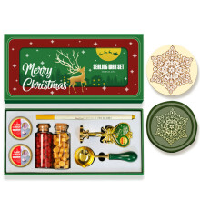 Christmas Themed Seal Stamp Set Including Seal Beads,-Green 03