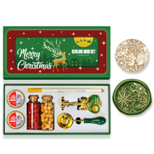 Seal Stamp and Seal Beads Set for Seal Envelope, Card,-Green 01