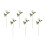 Multipacks of 6 Soft Sturdy Flocking Roses Accessory-White 1