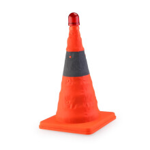 LED Road Safety Cone Foldable Traffic Cone Oxford Fabric AA Batteries Included