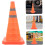 Collapsible Traffic Cone For Road Work, Parking Lots, And Schools, Durable Plastic, Foldable, SpaceSaving, Stable Base 2