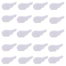 Pack of 20 Plush Wing Shape Patches Make Costume Hairband-White