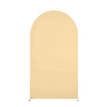 Soft Round Backdrop Stand Cover Stylish Round Top-Champagne 4ft