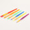 6Pcs Candy Color Paint Brush Fine/Flat Tip, Plastic Paint Brush 5