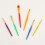 6Pcs Candy Color Paint Brush Fine/Flat Tip, Plastic Paint Brush 7