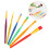 6Pcs Candy Color Paint Brush Fine/Flat Tip, Plastic Paint Brush 2