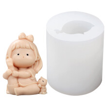Baking Candle Mould Cute Castings Molds DIY 3D Silicone- D