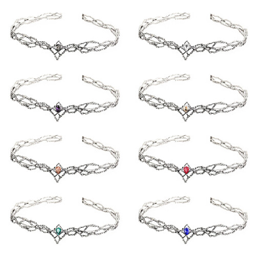 Alloy Party Crowns Adjustables for Men and-black diamond 1 1