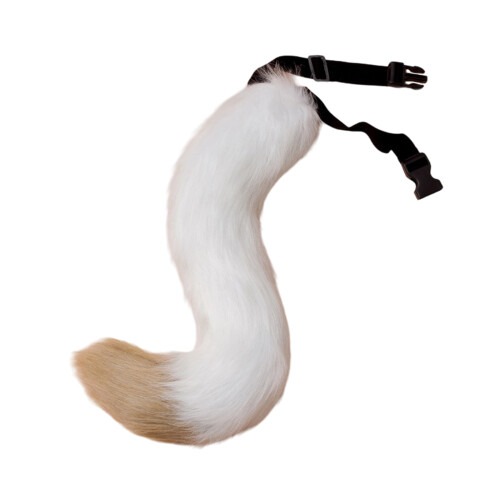 Fashion Artificial Foxes Tail Plush Homes Decors-white 4