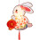 Creative Flower Paper Lamp Set Accessory for-Peony Red Rabbit 6