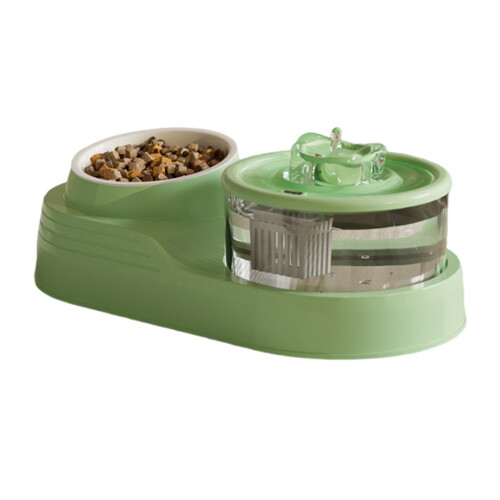 Automatic Pet Water Dispenser Set Large Capacity Spacious-Green