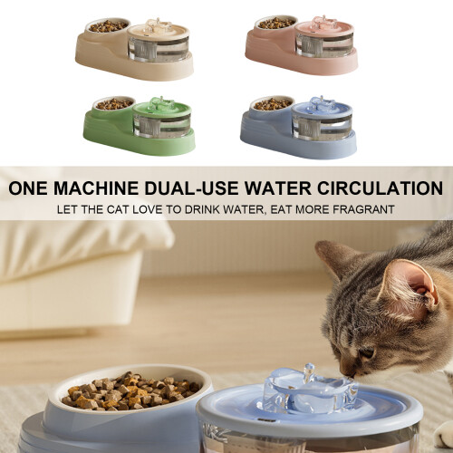 Automatic Pet Water Dispenser Set Large Capacity Spacious-Green 2