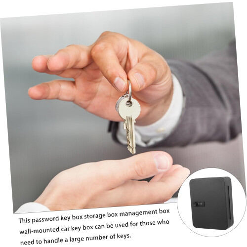 Wall Mounted Key Lock Box With Code Lock, Heavy Duty Scratch Resistant Key Cabinet With Slots For Home, School, Office 2