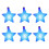 Party LED Light Bracelets Glowing Star Decorated-blue 1