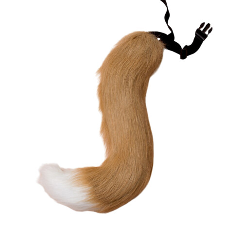 Soft Faux Foxes Tail Multifunctional for Casual-camel white 7