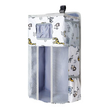 Baby Nursery Hanging Organizer, WaterResistant Oxford Cloth, Diaper Organizer With Side Pocket, Washable, Animal Park