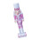 Elegant 30cm Pink Nutcrackers Soldier Statue Handmade-drumming 1