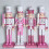 Elegant 30cm Pink Nutcrackers Soldier Statue Handmade-drumming 6