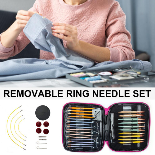 13Pairs Interchangeable Circular Knitting Needle 2.75-10mm for 1