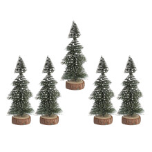 Snow Sprinkled Christmas Tree Collection Festival-21CM 5 pieces