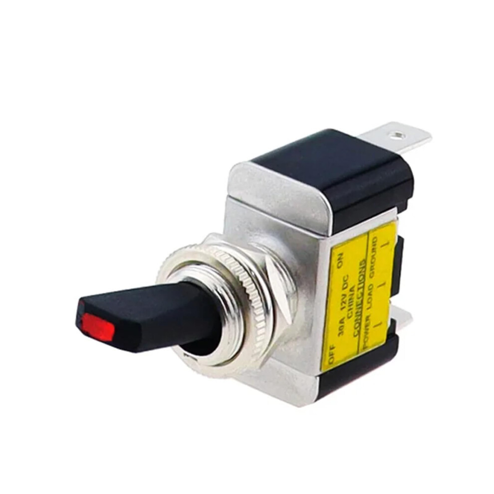 Illuminated Toggle Switch 30A 12V Led Spst On/Off 2Position For Cars Trucks Boats Atvs Red 9365049218955