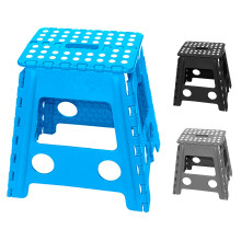 Folding Step Stool, Lightweight Plastic, 45 cm Height, NonSlip, For Adults and Kids, Foldable Kitchen Stool, Blue