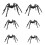 6Pcs Spiders for Party Celebration Soft Toy Decoration for 1