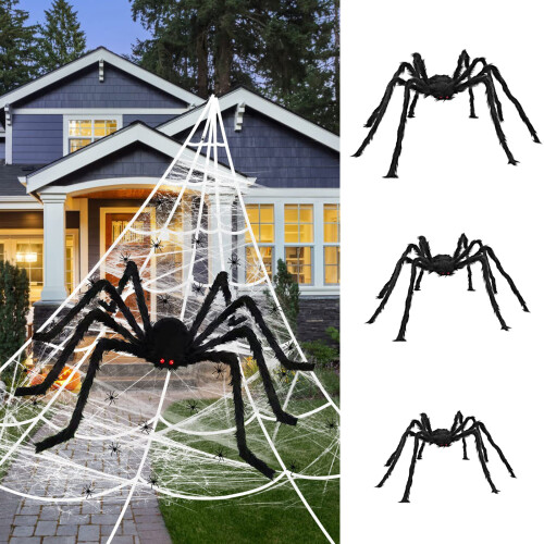 6Pcs Spiders for Party Celebration Soft Toy Decoration for 1