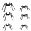 6Pcs Spiders for Party Celebration Soft Toy Decoration for 4